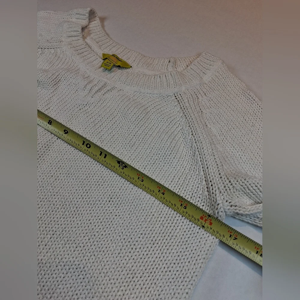 Banana Republic Milly Collection Open Knit Sweater XS White Cotton Classic - Picture 9 of 10